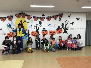 ハロウィンパーティー ピエロのまーくん 龍ヶ崎市 社会福祉法人 育心会 しらはね保育園